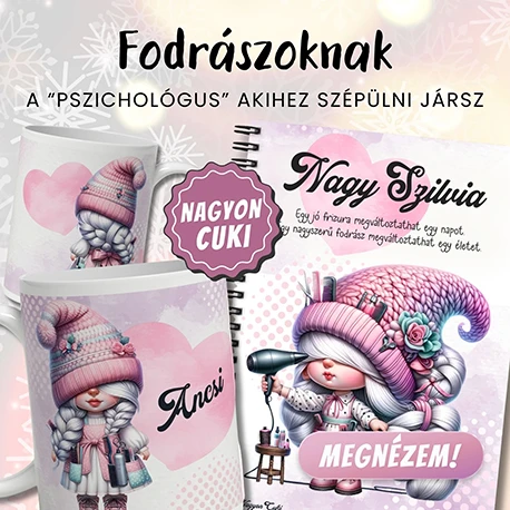 A legcukibb KÖSZÖNÖM ajándék fodrászoknak | személyre szabható bögrék, füzetek, párnák stb | nagyoncuki.hu