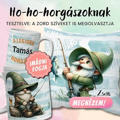 Személyre szabható Horgász manók bögrék, párnák, füzetek | Legjobb ajándék Horgászoknak | nagyoncuki.hu