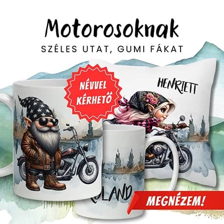 Legjobb ajándék ötletek motorosoknak | Névvel kérhető bögrék, párnák | nagyoncuki.hu