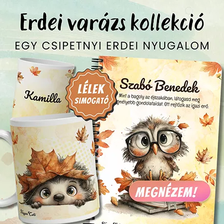 A legaranyosabb erdei állatok | Névvel kérhető bögrék, füzetek, párnák | Legcukibb ajándék ötletek | nagyoncuki.hu