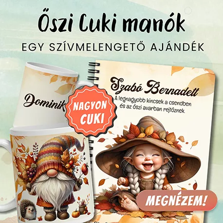 A legaranysoabb őszi manók | Névvel kérhető bögrék, füzetek, párnák | Legjobb ajándék Nőknek | nagyoncuki.hu