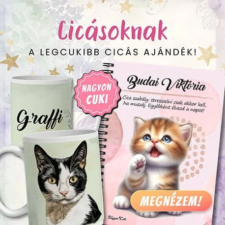 A legcukibb ajándék ötletek Cicásoknak | Névvel kérhető bögrék, párnák és más | nagyoncuki.hu