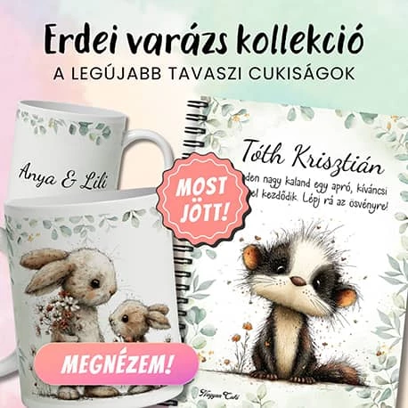 A legaranyosabb erdei állatok | Névvel kérhető bögrék, füzetek, párnák | Legcukibb ajándék ötletek | nagyoncuki.hu