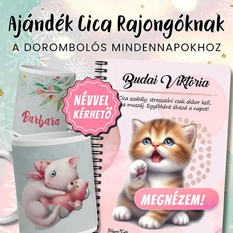 A legcukibb ajándék ötletek Cicásoknak | Névvel kérhető bögrék, párnák és más | nagyoncuki.hu