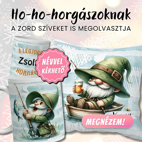 Személyre szabható Horgász manók bögrék, párnák, füzetek | Legjobb ajándék Horgászoknak | nagyoncuki.hu