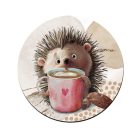 Cuki süni mintás bögre alátét