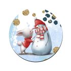 Nyuszi és hóember mintás bögre alátét