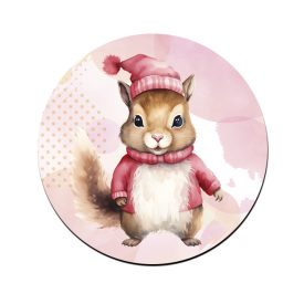 Pink Mikulás mókus mintás bögre alátét