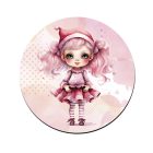 Pink cuki krampusz lány mintás bögre alátét