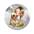 Figyelek Rád - Cuki kutyus mintás bögre alátét