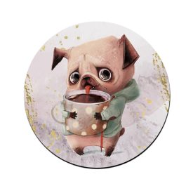 Kávés kutyus mintás bögre alátét
