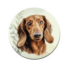 Barna tacskó portré mintás bögre alátét