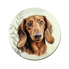 Barna tacskó portré mintás bögre alátét