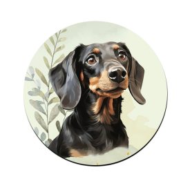 Fekete tacskó portré mintás bögre alátét