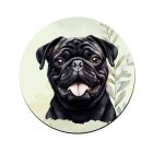 Fekete mopsz portré mintás bögre alátét