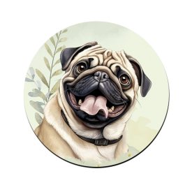 Barna mopsz portré mintás bögre alátét
