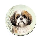 Barna Shih tzu portré mintás bögre alátét
