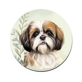 Barna Shih tzu portré mintás bögre alátét