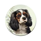 Trikolor Cavalier King Charles spániel portré mintás bögre alátét