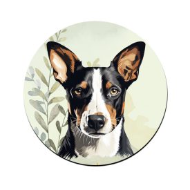 Trikolor Basenji portré mintás bögre alátét