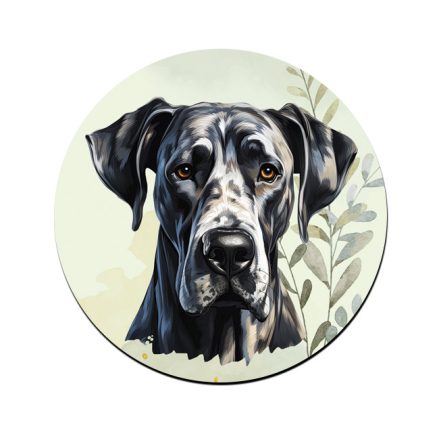 Fekete (dán) német dog portré mintás bögre alátét