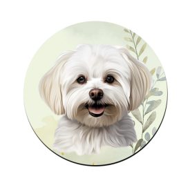 Máltai selyemkutya portré mintás bögre alátét