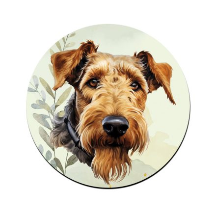 Airedale terrier portré mintás bögre alátét