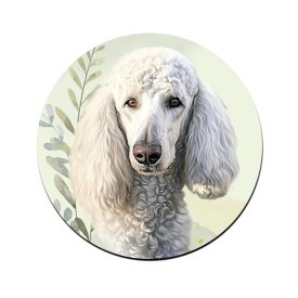 Fehér óriás uszkár portré mintás bögre alátét