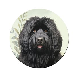 Fekete puli portré mintás bögre alátét