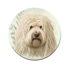 Fehér puli portré mintás bögre alátét