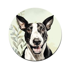 Fekete bullterrier portré mintás bögre alátét