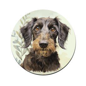 Drótszőrű tacskó portré mintás bögre alátét