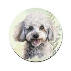 Kis fehér uszkár portré mintás bögre alátét