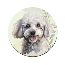 Kis fehér uszkár portré mintás bögre alátét