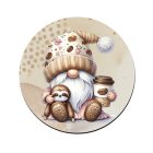 Kávés manó cuki lajhárral mintás bögre alátét