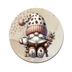 Könyvmoly kávés manó mintás bögre alátét