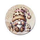 Kávés manó sütikével mintás poháralátét