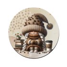 Könyvmoly kávés manó lány mintás bögre alátét