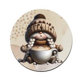   Kávés manó lány - Imádom a kávét mintás bögre alátét