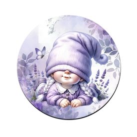 Cuki fekvő levendulás manólány mintás bögre alátét