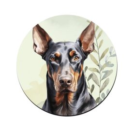 Álló fülű dobermann portré mintás bögre alátét