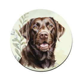 Barna labrador portré mintás bögre alátét