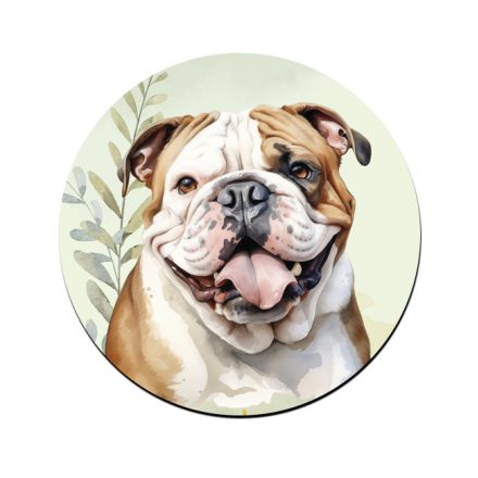 Angol bulldog portré mintás bögre alátét