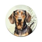 Barna rövidszőrű tacskó portré mintás bögre alátét