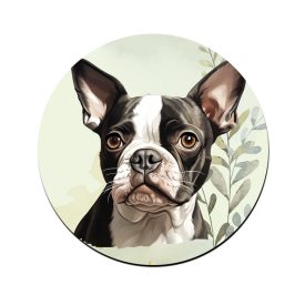 Boston terrier portré mintás bögre alátét