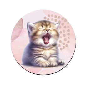 Ásító cuki cicus mintás bögre alátét