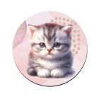 Szürke pici cica mintás bögre alátét