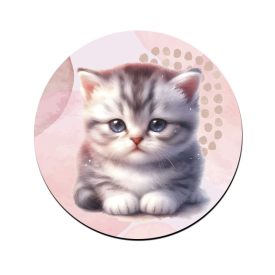 Szürke pici cica mintás bögre alátét