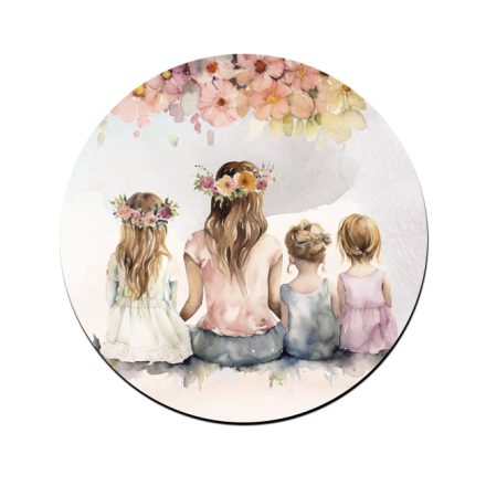 Anya és a három lány virágfüzér mintás bögre alátét