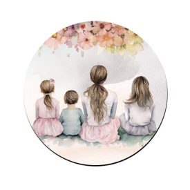 Anya és a három gyerek mintás bögre alátét